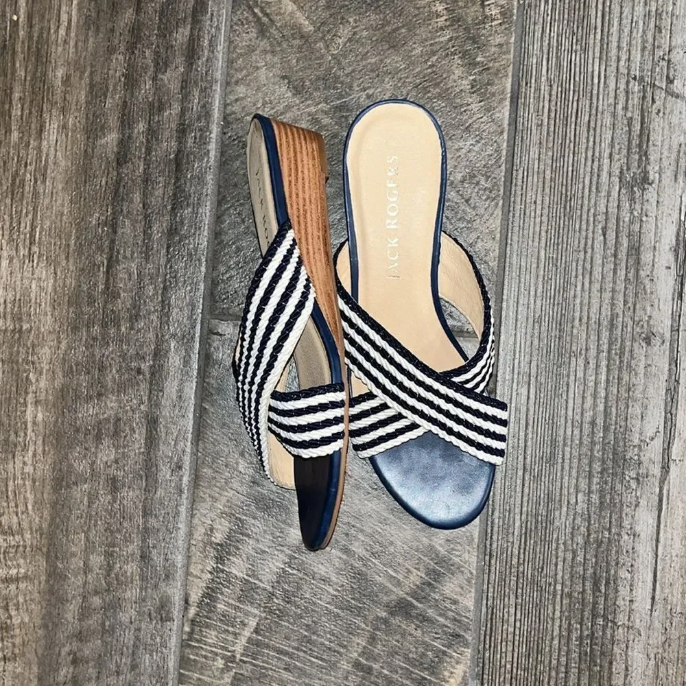 Jack Rogers crisscrossed toe 1.5” wedge sandals